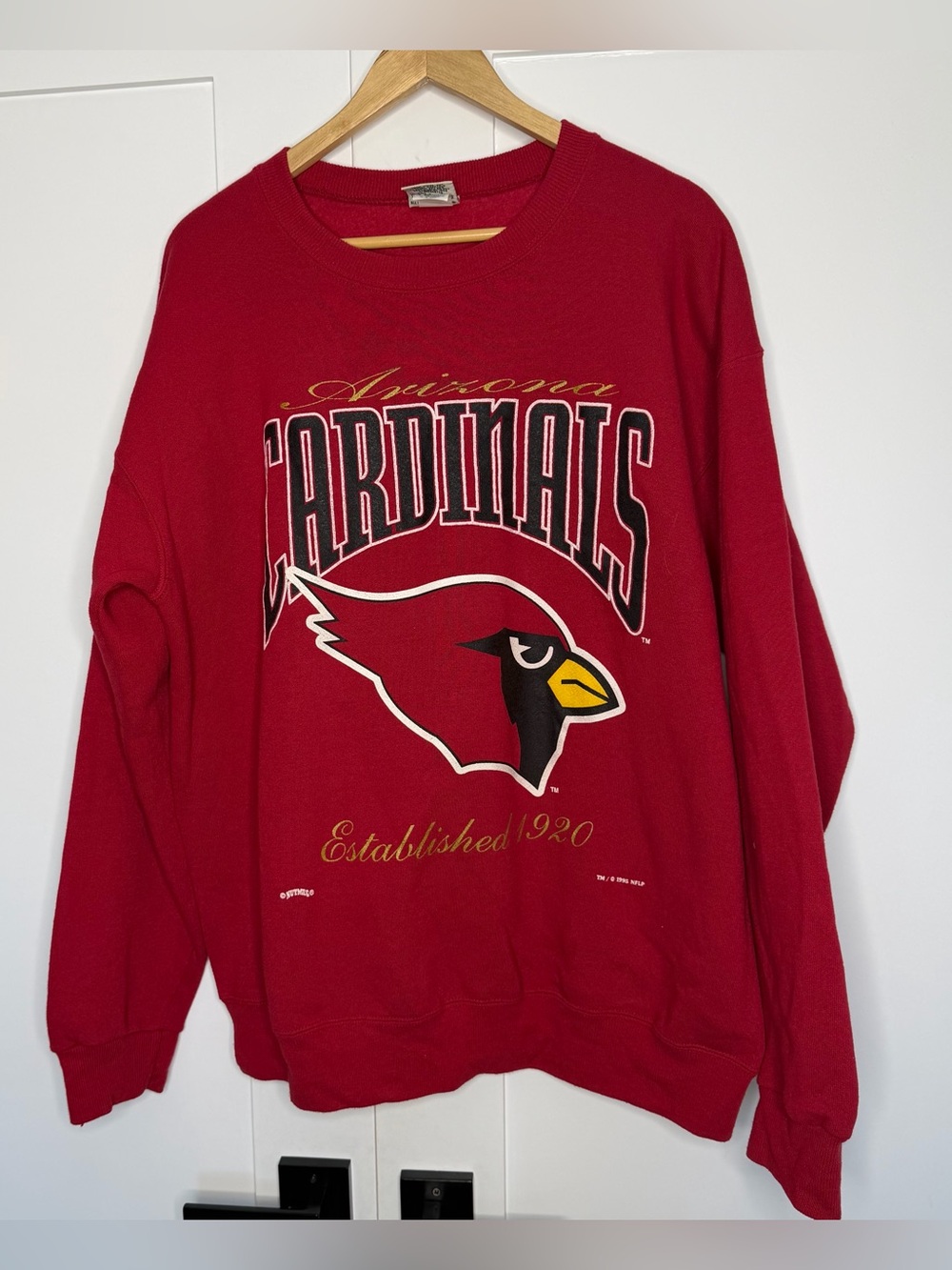 Vintage nutmeg Arizona Cardinals pullover Sweatshirt Large red NFL crewneck 90’s